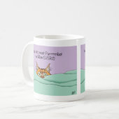 Orange Ingwer Lila Süße Katzenmutter Muttertag Kaffeetasse (Vorderseite Links)