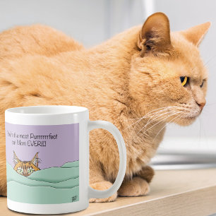 Orange Ingwer Lila Süße Katzenmutter Muttertag Kaffeetasse