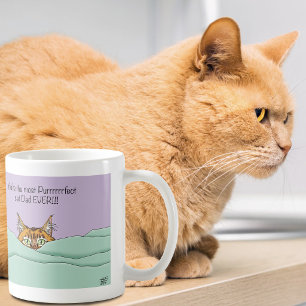 Orange Ingwer Lila Süßer Katzenpapa Vatertag Kaffeetasse