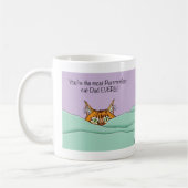 Orange Ingwer Lila Süßer Katzenpapa Vatertag Kaffeetasse (Links)