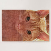 Orange/Ingwer Niedlich und Fuzzy Tabby Cat Puzzle (Horizontal)