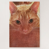 Orange/Ingwer Niedlich und Fuzzy Tabby Cat Puzzle (Vertikal)