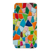 Orange Initialen Mosaik Incipio iPhone Geldbeutel-Hülle (Folio Vorderseite)