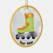 Orange Inline Skate Design Keramik Ornament (Rechts)