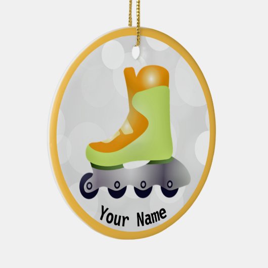 Orange Inline Skate Design Keramik Ornament (Rechts)