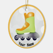 Orange Inline Skate Design Keramik Ornament (Links)