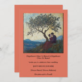 Orange Innu Nasenküsslerpaar in Liebe Einladung (Vorne/Hinten)