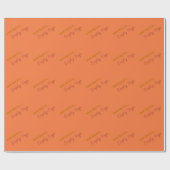 Orange Inspiration-Quote-Typografie Geschenkpapier (Flach)