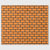 Orange inspiriertes Ziegelstein-8-Bitmuster Geschenkpapier (Flach)