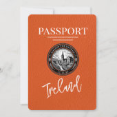 Orange Ireland Passport Save the Date (Vorderseite)