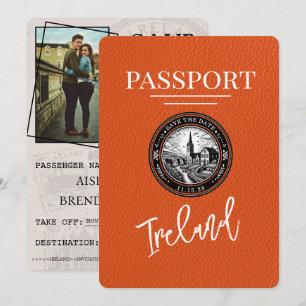 Orange Ireland Reisepass Save The Date