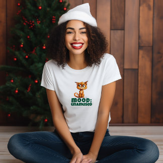 Orange ironische Weihnachtswünsche für Katzenliebh T-Shirt