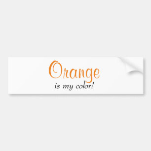 Orange ist mein farbiges Sprichwort Autoaufkleber
