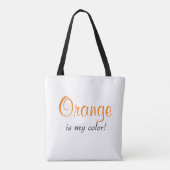 Orange ist mein Niedliches Farbangebot Tasche (Rückseite)