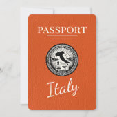 Orange Italy Passport Save The Date (Vorderseite)