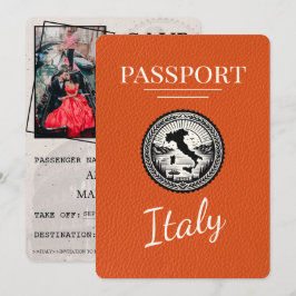 Orange Italy Passport Save The Date