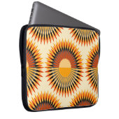 Orange Ivory Blume Sternmuster Laptopschutzhülle (Vorne Rechts)