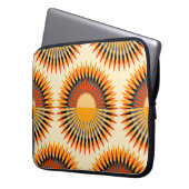 Orange Ivory Blume Sternmuster Laptopschutzhülle (Vorderseite Links)