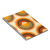 Orange Ivory Blume Sternmuster Notizblock (Rechte Seite)