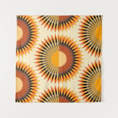 Orange Ivory Blume Sternmuster Wandteppich (Vorderseite (Horizontal))