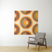 Orange Ivory Blume Sternmuster Wandteppich (Beispiel (Horizontal))