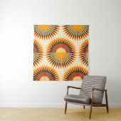 Orange Ivory Blume Sternmuster Wandteppich (Beispiel)