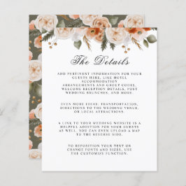 Orange Ivory Moss Blumenladen Details zur Hochzeit