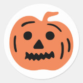 Orange Jack-O-Lantern Halloween Pumpkin Runder Aufkleber (Vorderseite)
