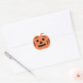 Orange Jack-O-Lantern Halloween Pumpkin Runder Aufkleber (Umschlag)