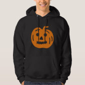 Orange Jack-O-Lantern Pumpkin Halloween-Thema Hoodie (Vorderseite)