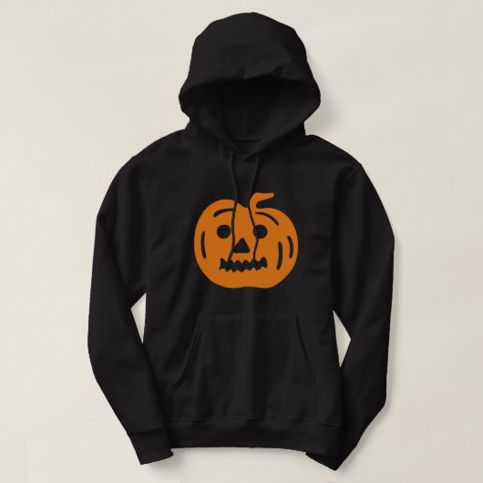 Orange Jack-O-Lantern Pumpkin Halloween-Thema Hoodie (Design vorne)