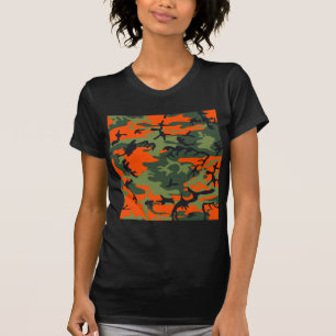 Orange Jäger-Tarnung T-Shirt