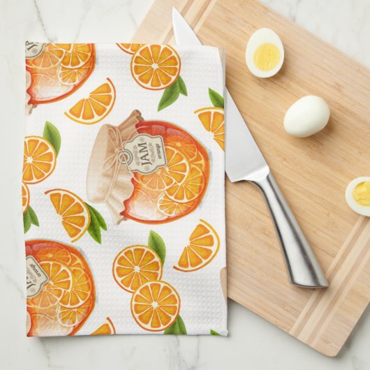 Orange Jam Geschirrtuch (Viertel Falte)