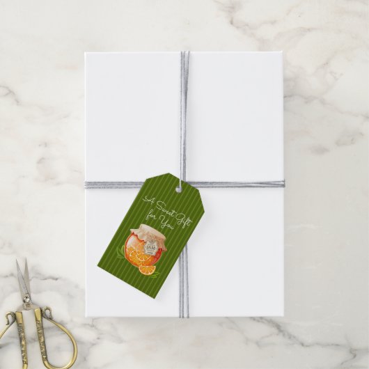 Orange Jam Gift Tag Geschenkanhänger (Mit Garn)