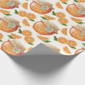Orange Jam Pattern Geschenkpapier (Ecke)