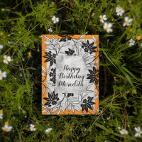 Orange Japanese Kimono Print Blume