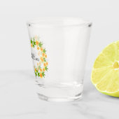 Orange japanische Blume Schnapsglas (Rechts)