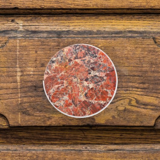 Orange Jasper Stone Pattern Keramikknauf