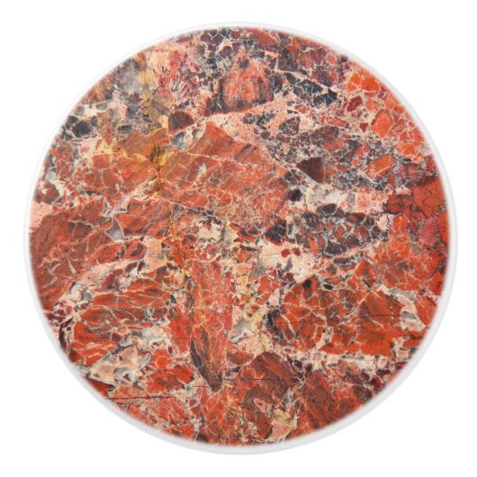 Orange Jasper Stone Pattern Keramikknauf (Vorderseite)
