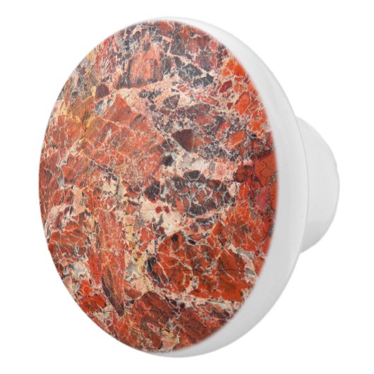 Orange Jasper Stone Pattern Keramikknauf (Rechts)