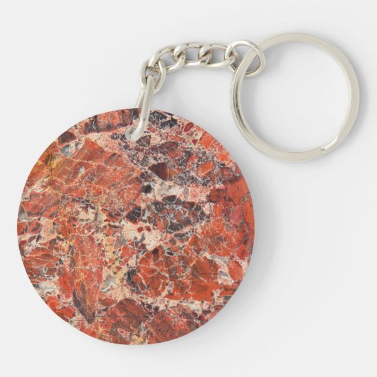 Orange Jasper Stone Pattern Schlüsselanhänger (Rückseite)