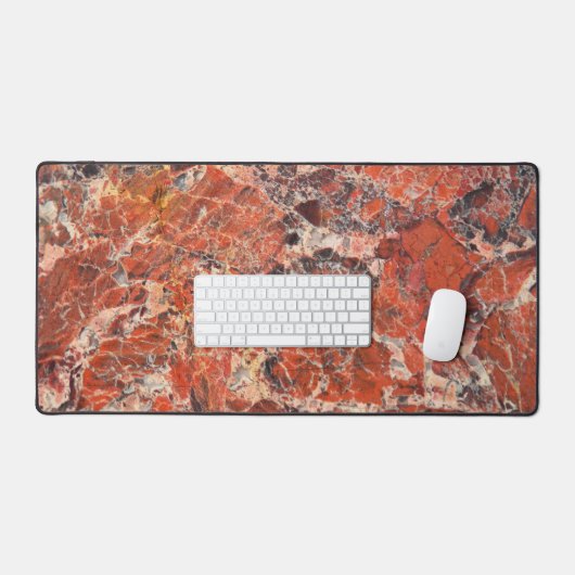 Orange Jasper Stone Pattern Schreibtischunterlage (Tastatur & Maus)