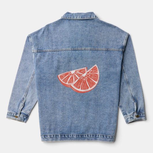 Orange Jeansjacke (Rückseite)