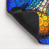 Orange Jellyfish Blue Ocean Go mit Flow Script Mousepad (Ecke)