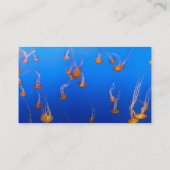 Orange Jellyfish Business Card Visitenkarte (Rückseite)