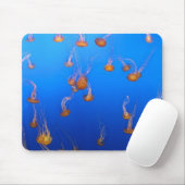Orange Jellyfish Mouse Pad Mousepad (Mit Mouse)