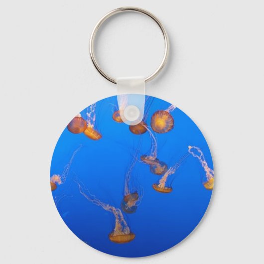 Orange Jellyfish Schlüsselanhänger (Vorderseite)