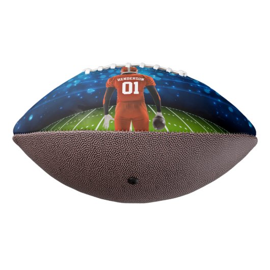 Orange Jersey Personalisiert Player Football (Gedreht 270)