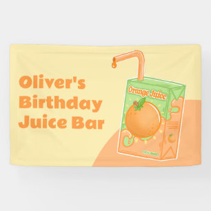 Orange Juice Box Geburtstagsparty Banner