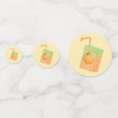 Orange Juice Box Geburtstagsparty Konfetti (Rückseiten)